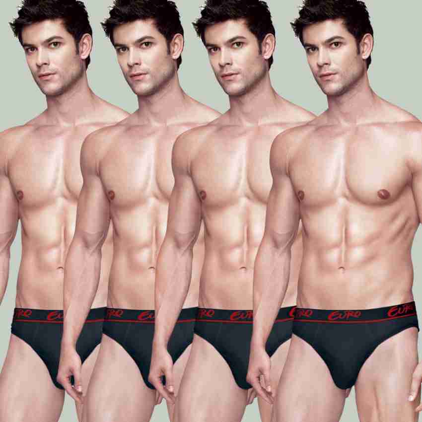 Rupa Euro Men's Cotton Brief,Assorted Solid Color,Pack of 5 : :  Fashion