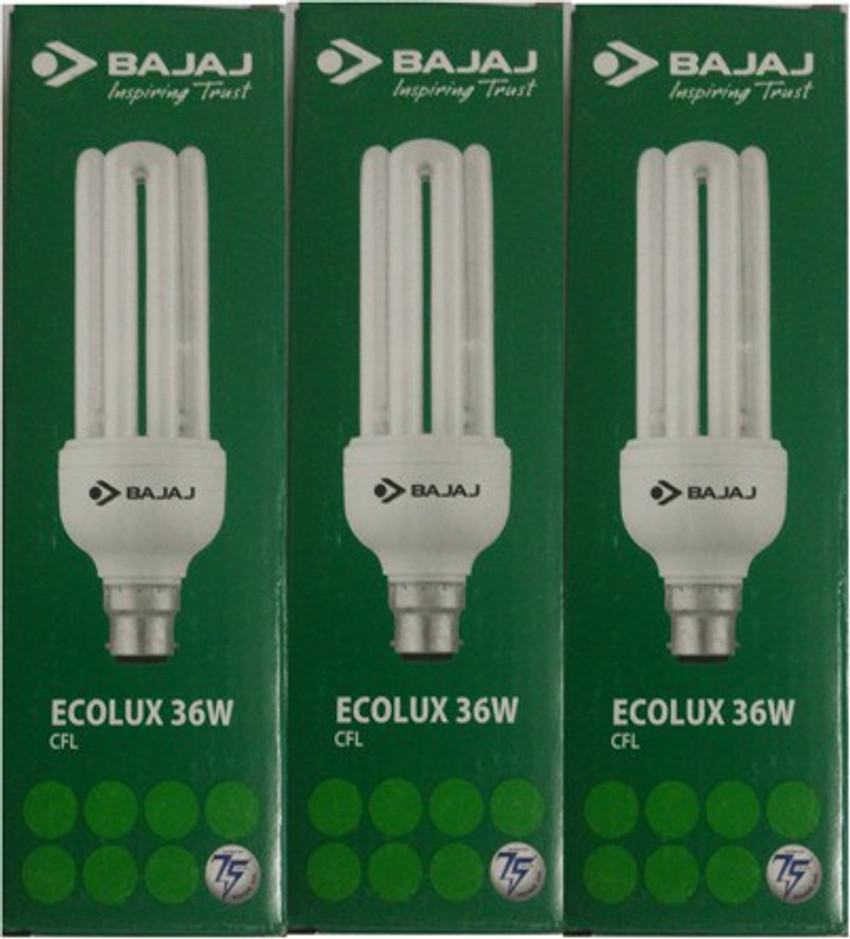 BAJAJ 36 W Basic Standard B22 CFL Bulb Price in India Buy BAJAJ 36 W Basic Standard B22 CFL Bulb online at Flipkart