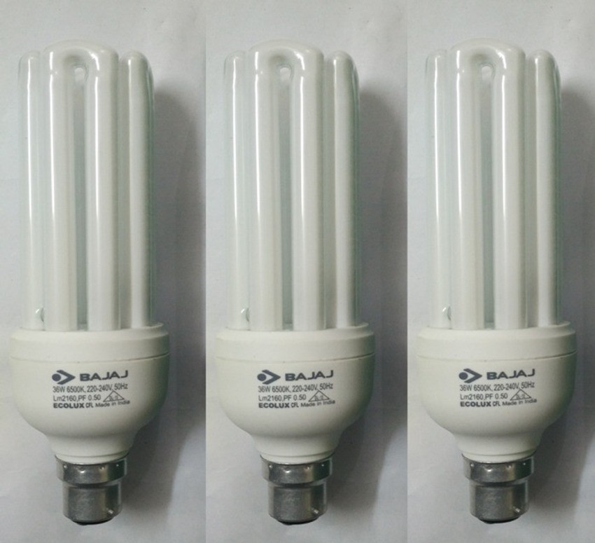 BAJAJ 36 W Basic Standard B22 CFL Bulb Price in India Buy BAJAJ 36 W Basic Standard B22 CFL Bulb online at Flipkart