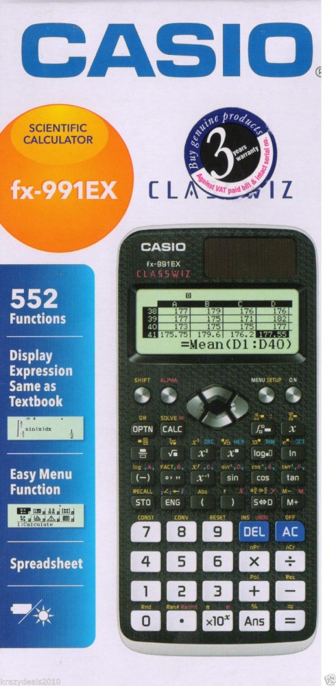 CASIO CASIO FX-991EX FX 991 EX Scientific Calculator -  Scientific