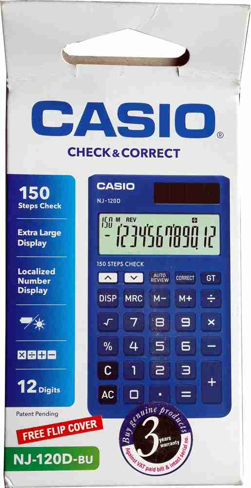 CASIO NJ 120D Check Correct Basic Calculator Basic Flipkart