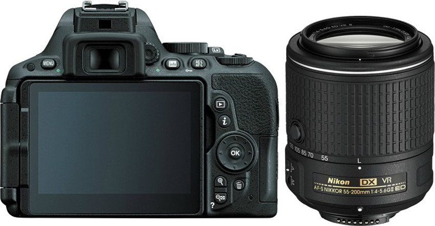 NIKON D5500 DSLR Camera Body with Dual Lens: AF-P 18-55mm VR + AF-S