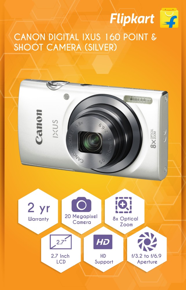Canon PowerShot ELPH 160 Point & Shoot Camera 8x Optical Zoom 20