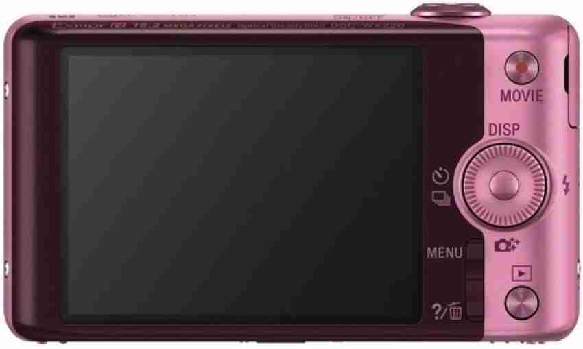 Pocket Camera for Full HD Movies, Pink & Black, DSC-WX220