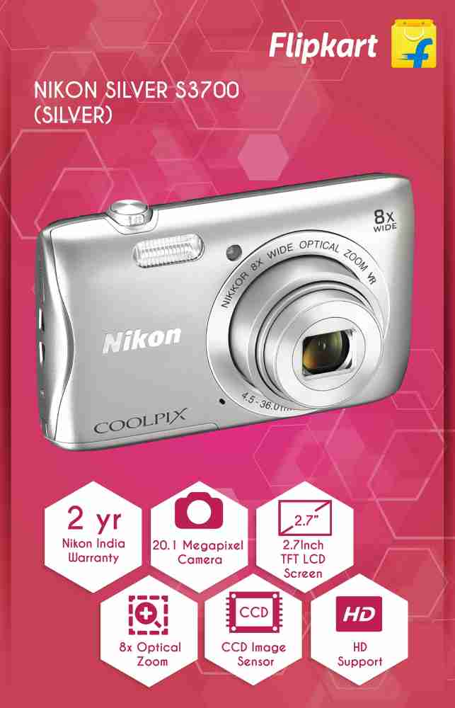 Flipkart.com | Buy NIKON S3700 Coolpix Camera Mirrorless Camera