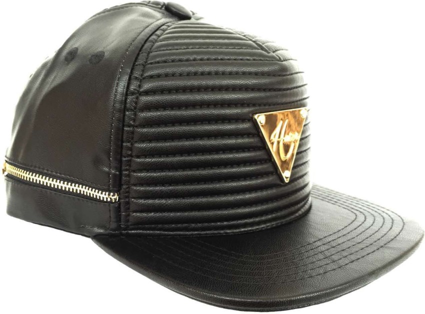 Hater black leather sales snapback