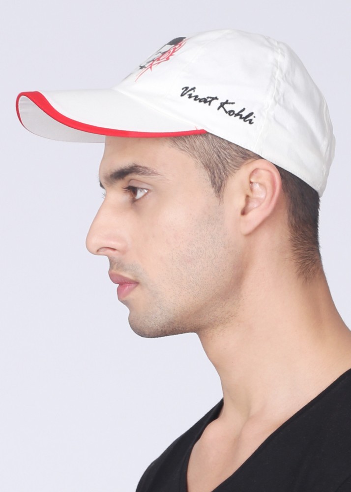 BID CAPS for Mens VIRAT KOHLI White Cotton Stylish Black Pack of 2