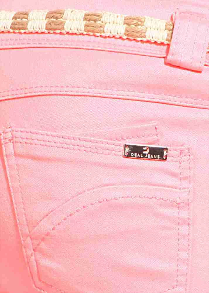 DEAL JEANS Women Pink Capri Buy PINK DEAL JEANS Women Pink Capri Online at Best Prices in India Flipkart