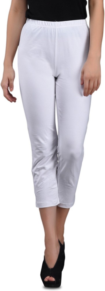 Buy online White Cotton Knee-length Leggings from Capris & Leggings for  Women by Finesse for ₹449 at 0% off