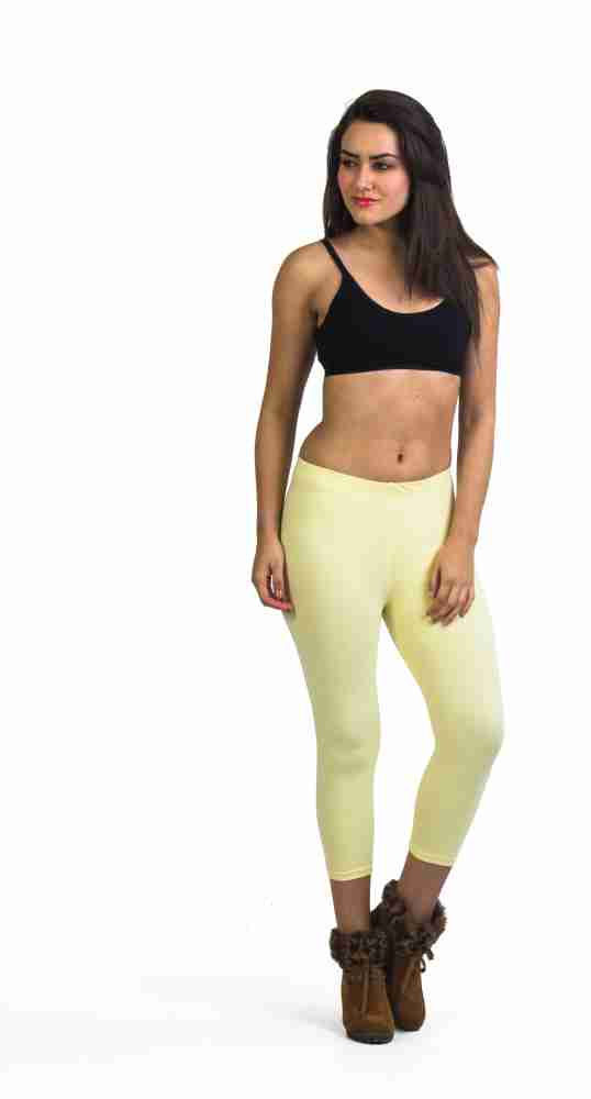 Frenchtrendz Fashion Women Yellow Capri - Buy Butter Frenchtrendz Fashion  Women Yellow Capri Online at Best Prices in India