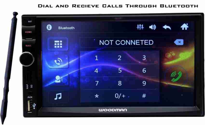 Double din car stereo deals with navigation and bluetooth