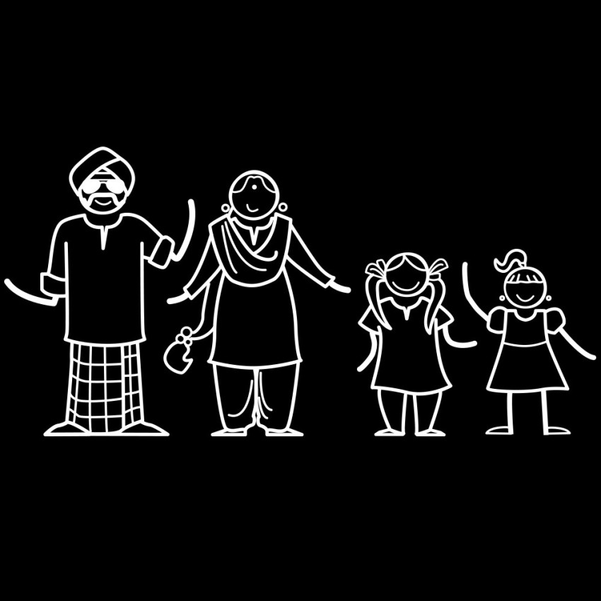 Free Vector | Hand drawn indian family illustration