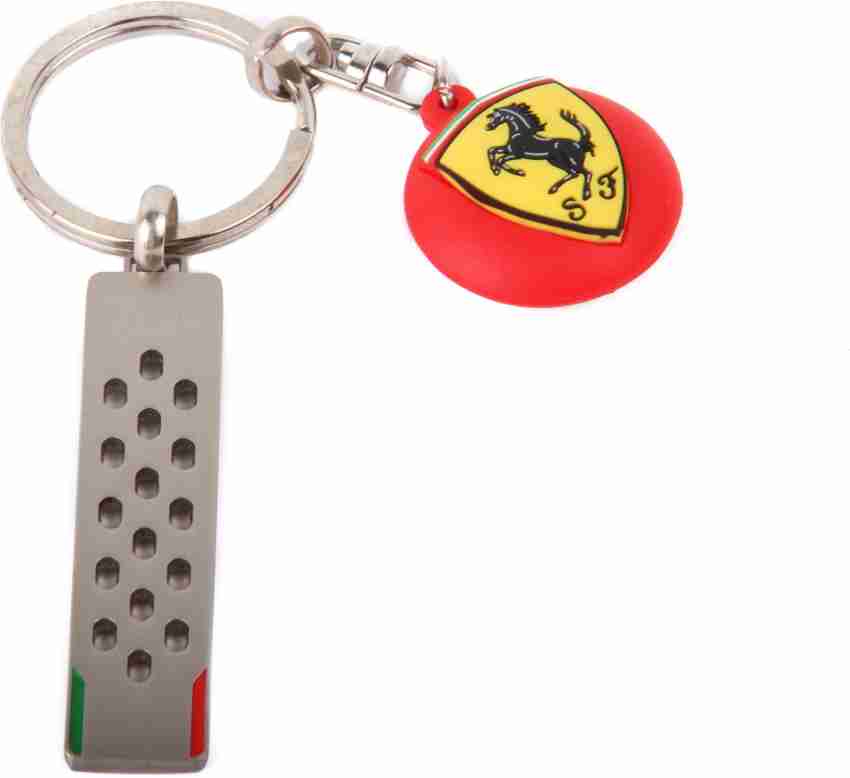  Ferrari Red Shield Rubber Strap Keychain with Metal Scudetto by  Ferrari