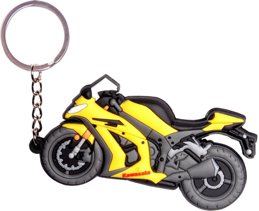 1pc Kawasaki Ninja Monster Keychian Biker cinturino in tessuto ricamato Tag portachiavi  portachiavi dimensioni 110mm x 25mm -  Italia