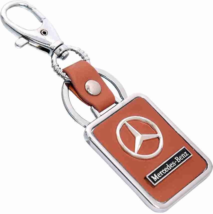 U. R. GOD HQ Mercedes Benz Leather & Metal Square Car Logo Locking Key Chain  - Buy U. R. GOD HQ Mercedes Benz Leather & Metal Square Car Logo Locking Key  Chain