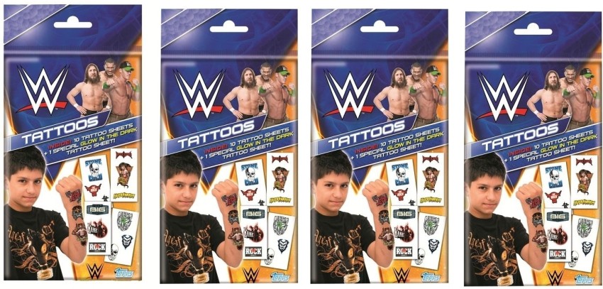 WWE Wrestling Tattoo Set With 2 GEL Pens Stencils 10 Sheets of Tattoos for  sale online  eBay