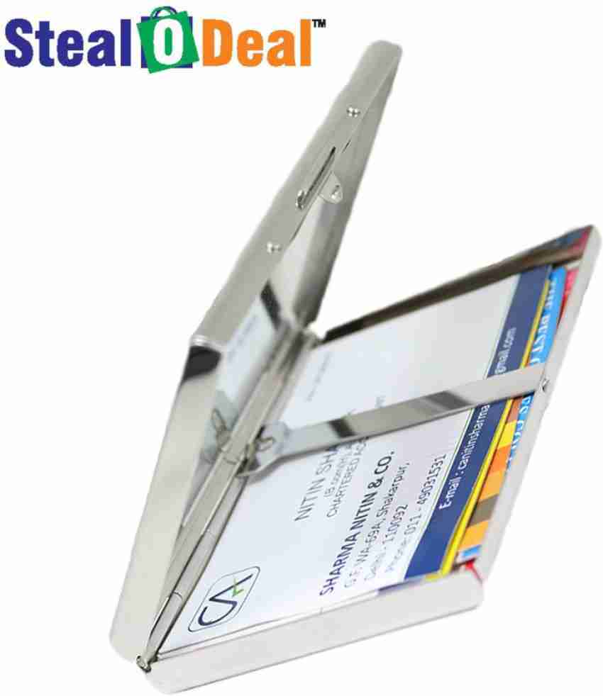 StealODeal Metal Box Luxury 15 Card Holder - Card Holder