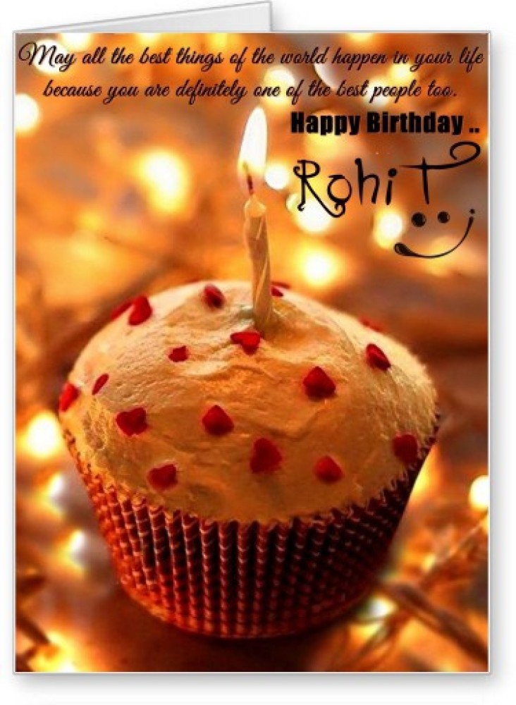 Happy Birthday Rohit Cake And Flower - Greet Name