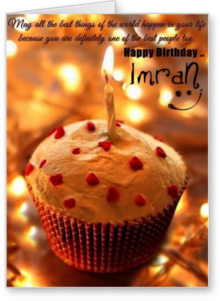 Happy Birthday GIF for Imran with Birthday Cake and Lit Candles  Download  on Funimadacom