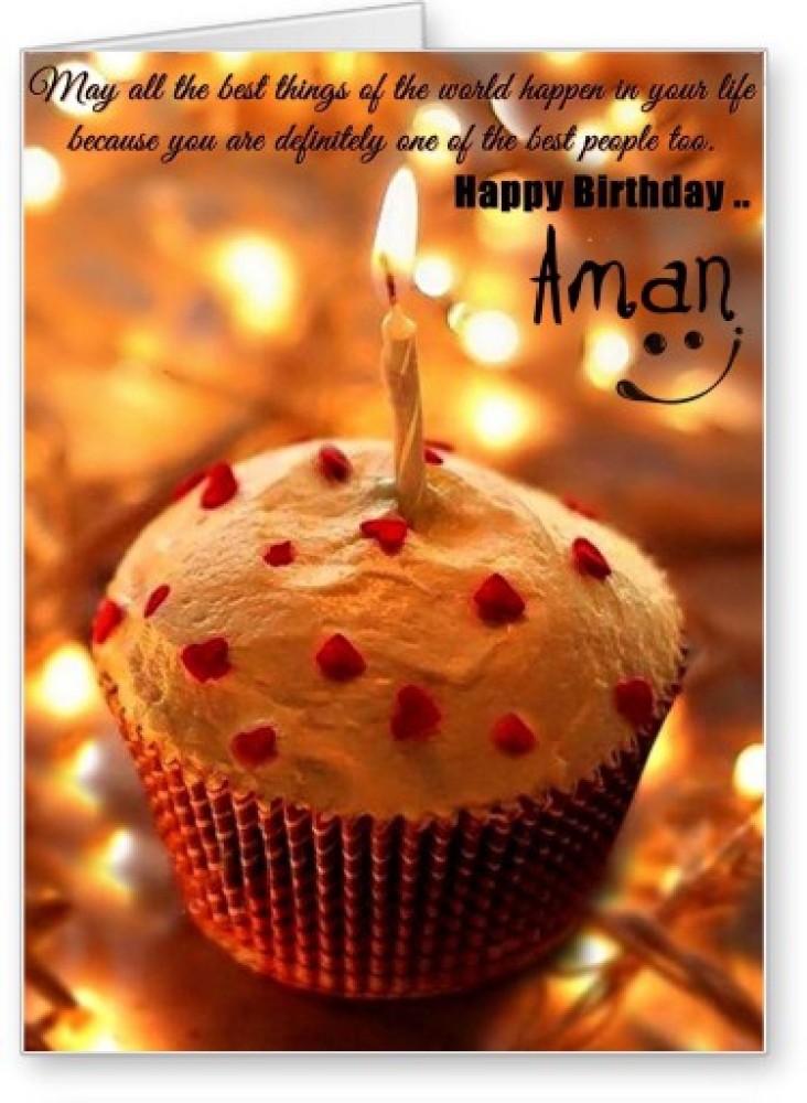 Chocolate Happy Birthday Cake for Aman (GIF) — Download on Funimada.com