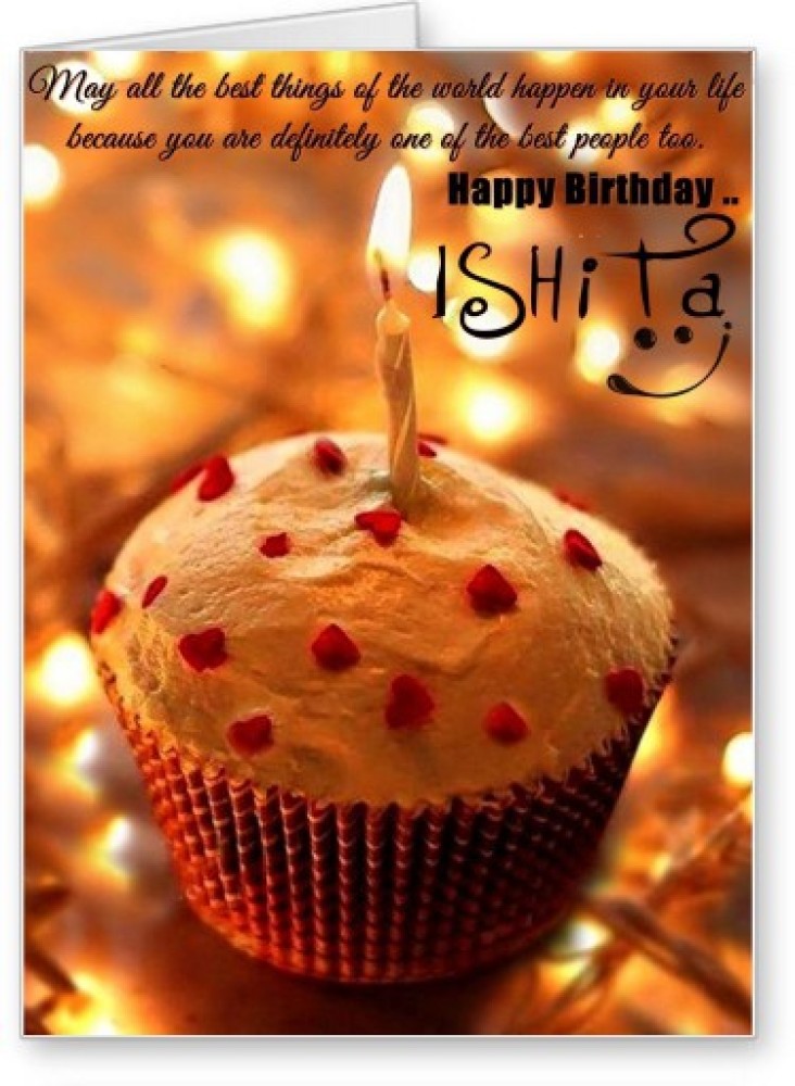 Buy Huppme Happy Birthday Ishita Inner Black Coffee Name Mug Online at Low  Prices in India - Amazon.in