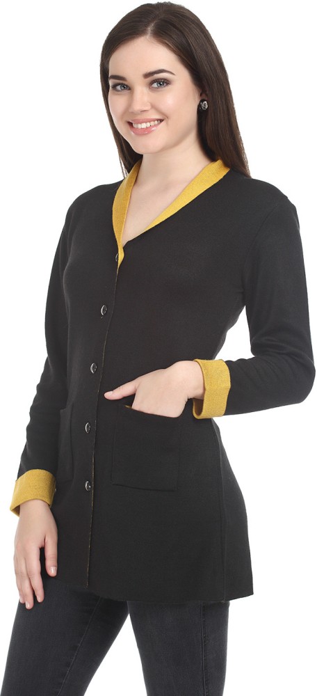 Oner Women Button Solid Cardigan Price in India Buy Oner Women