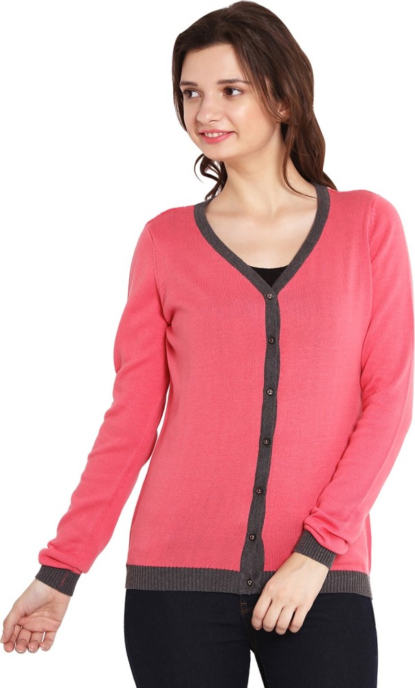 Bunai Women Button Solid Cardigan Price in India Buy Bunai Women