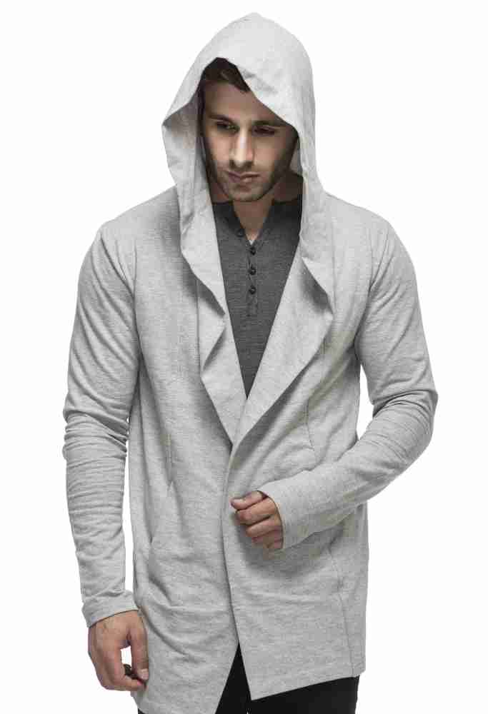 Men's cotton blend outlet hooded cardigan