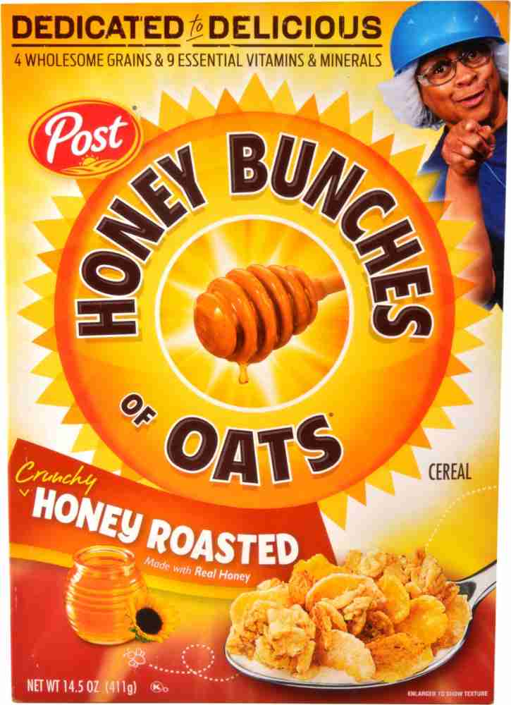 Post Honey Bunches of Oats with Almonds Breakfast Cereal, 12 OZ Box