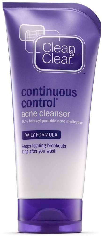 Clean and clear continuous outlet control acne cleanser
