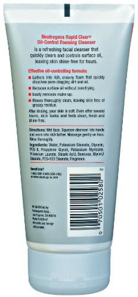 Neutrogena rapid clear foaming cleanser deals