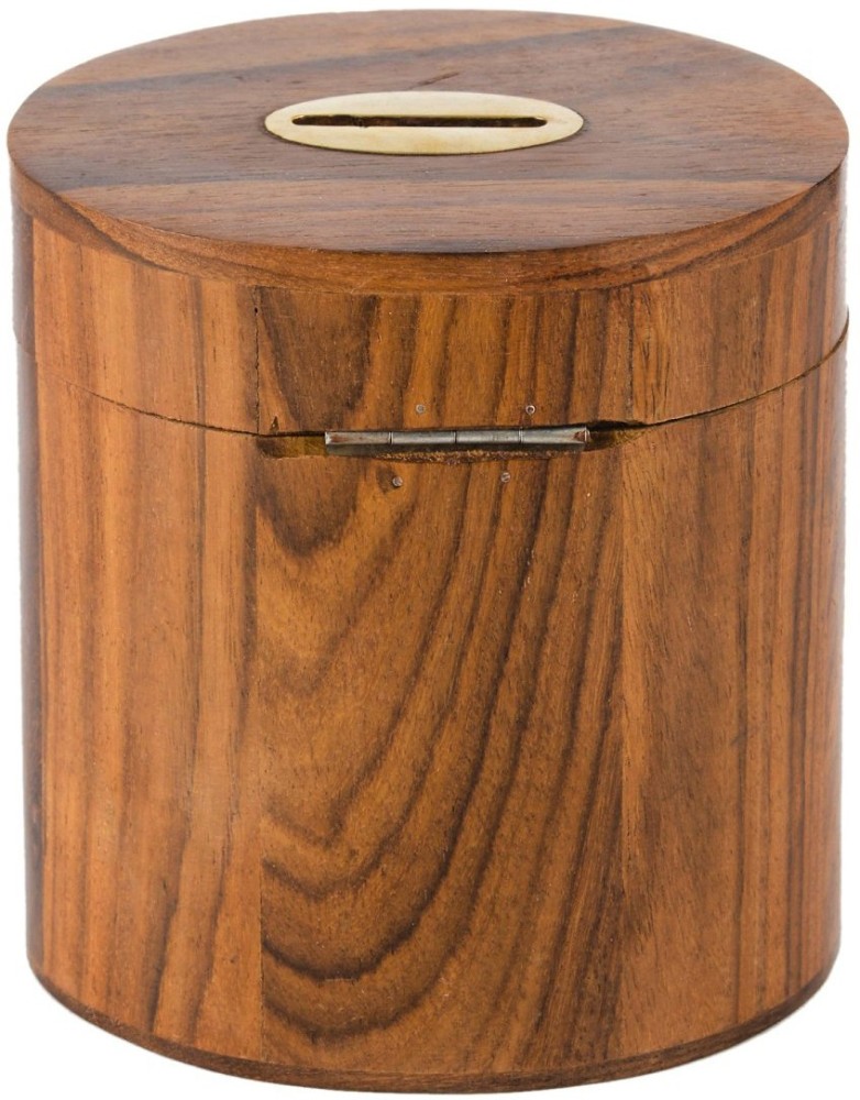 Wooden Money Bank Money Boxes Rectangle Atm Safe Savings Bank Real