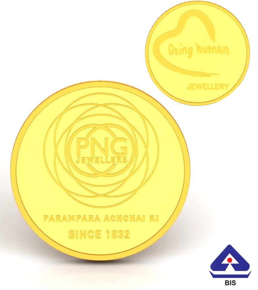 P.N.Gadgil Jewellers 24k (995) PNG 2 gm Yellow Gold Coin : :  Jewellery