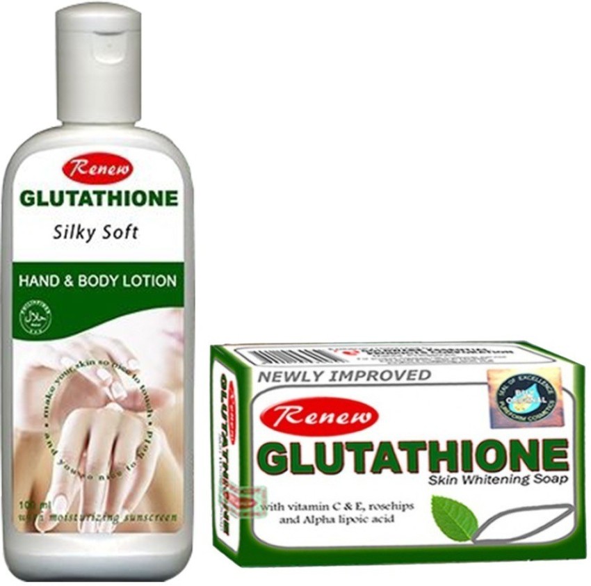 RENEW Glutathione Hand Body Lotion Skin Whitening Soap