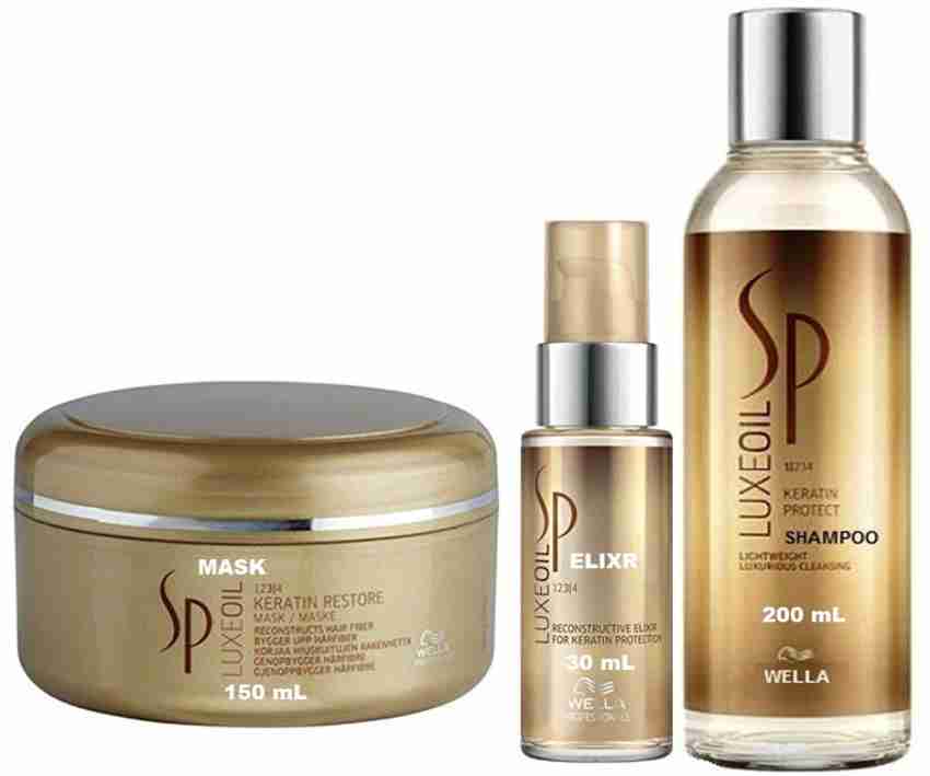 Wella Professionals Sp Luxeoil Elixr serum with Shampoo and Restore Mask  Price in India - Buy Wella Professionals Sp Luxeoil Elixr serum with Shampoo  and Restore Mask online at