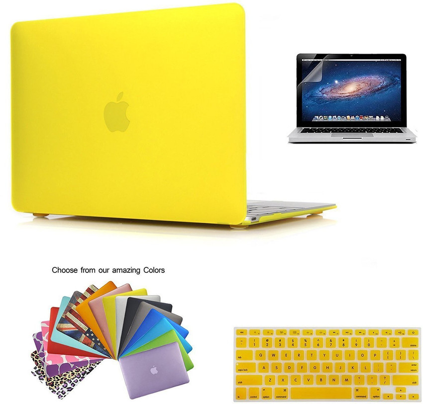 LUKE For Macbook 12 Inch 12 Retina Display Yellow Case Laptop Computer Rubberized Hard Shell Case Cover and Keyboard Cover for Model A1534 Combo Set Price in India Buy LUKE For Macbook