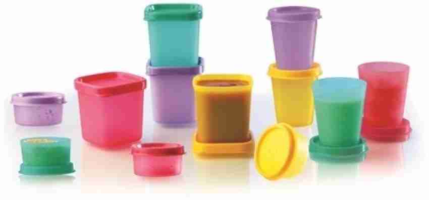 Tupperware Small Round Container 80ml (2 PCS) or Mini Round Container 30ml  (2 PCS) - Yellow / Purple / Blue