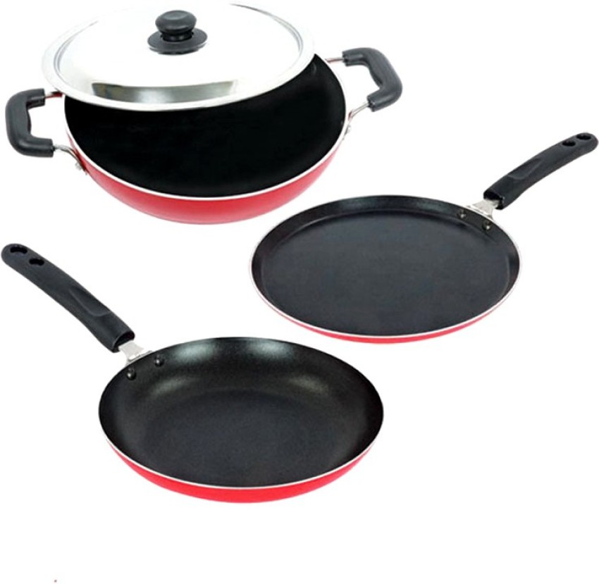 Stainless Steel w/ Copper Bottom 2 Pc Kadahi Set for Cooking / Frying 9 &  11 #48103 | Buy Kadahi Cookware Online