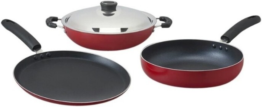 Elegant 4mm thickness-ISI 3Pc Set Non-Stick Coated Cookware Set Price in  India - Buy Elegant 4mm thickness-ISI 3Pc Set Non-Stick Coated Cookware Set  online at Flipkart.com