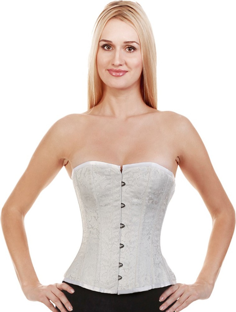 Buy White Structured Corset Top for Women Online from India's