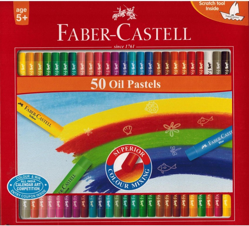  Faber Castell Color Oil Pastels (Pack of 50 Shades) : Arts,  Crafts & Sewing