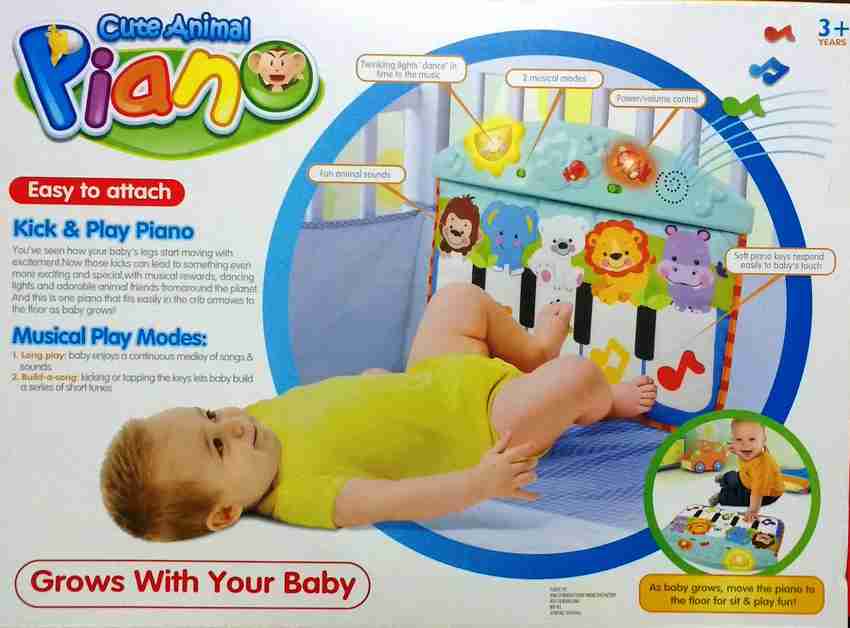 FISHER PRICE Kick and Play Cute Animal Piano for Kids Kick and
