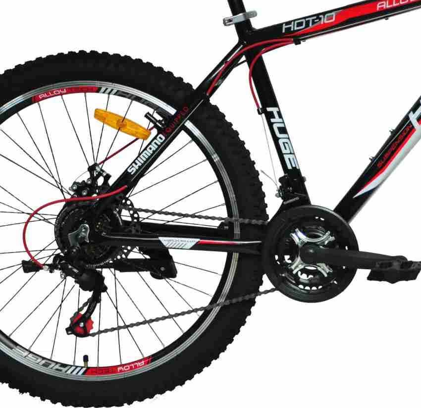 Huge HDT Black Red 26 T Mountain Hardtail Cycle Price in India