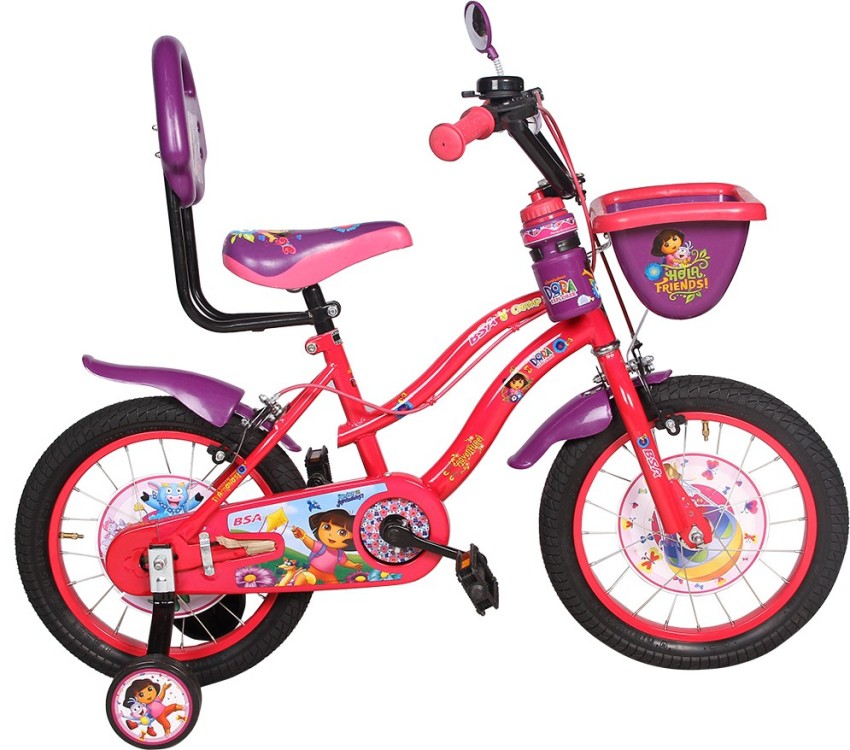 Dora the explorer outlet bike with training wheels