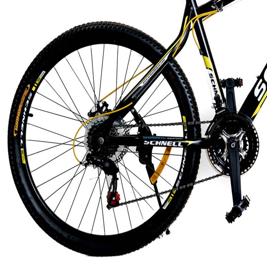 Schnell Adventure MS26 Black Yellow 26 T Mountain Hardtail Cycle Price in India Buy Schnell Adventure MS26 Black Yellow 26 T Mountain Hardtail Cycle online at Flipkart