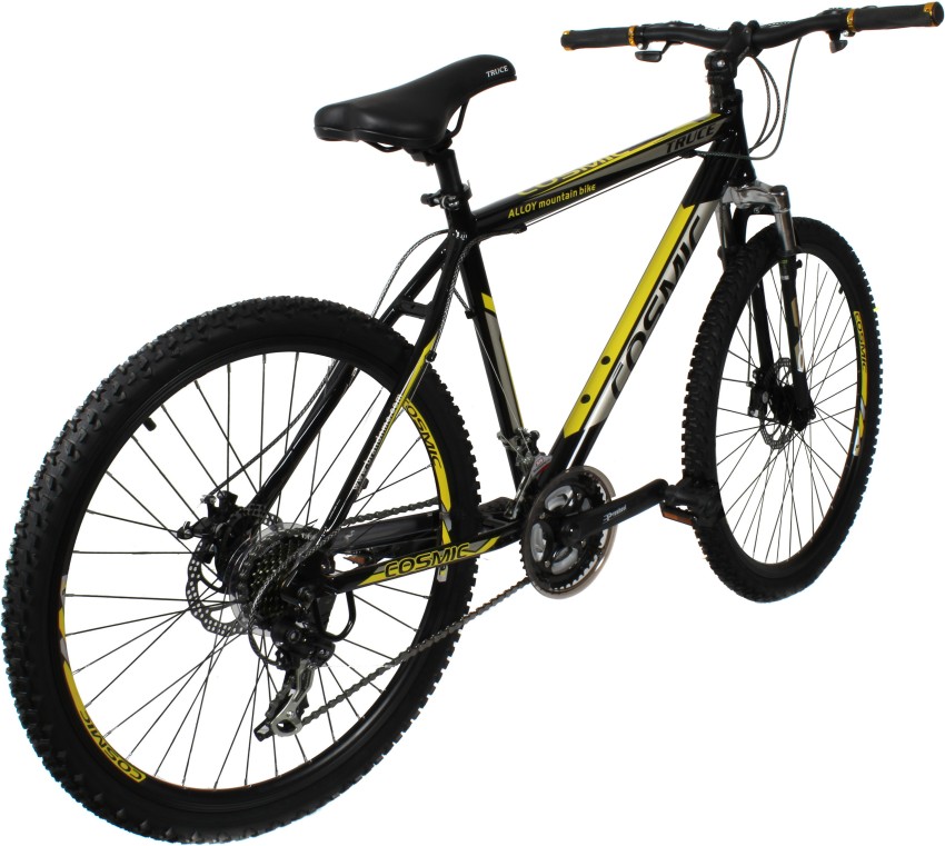 COSMIC TRUCE 21 SPEED HARD TAIL BICYCLE BLACK YELLOW SPECIAL