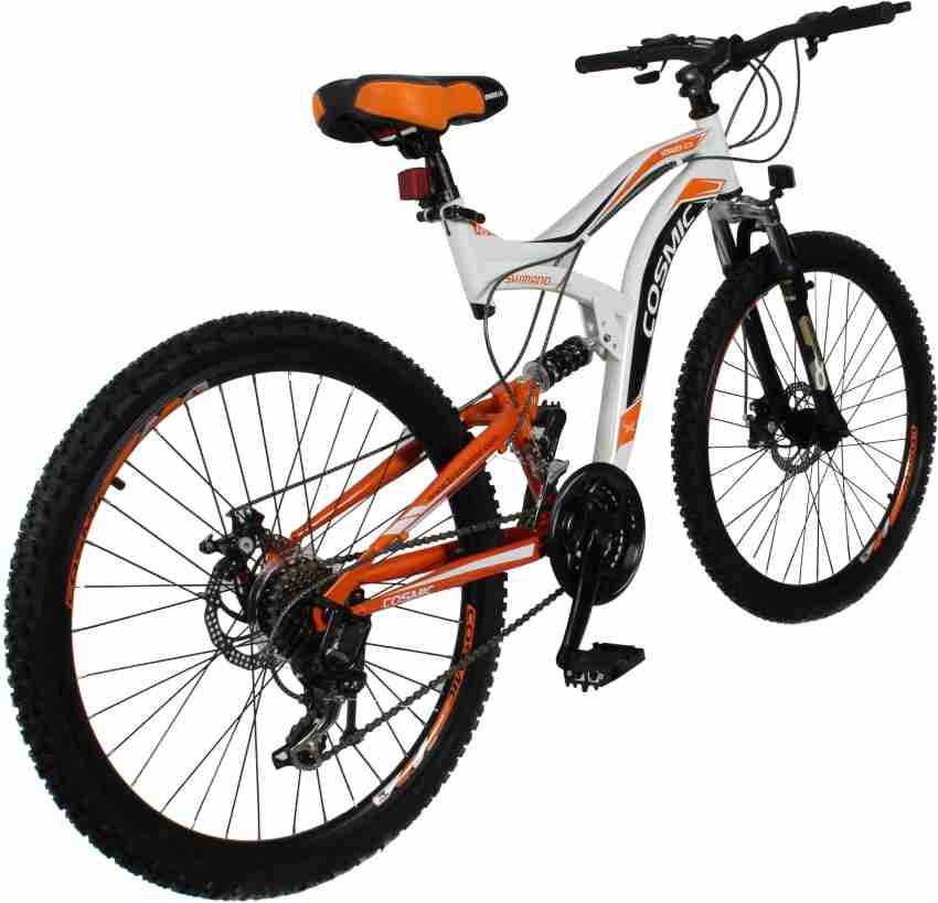 COSMIC VOYAGER 2.0L MTB 21 SPEED BICYCLE WHITE ORANGE SPECIAL