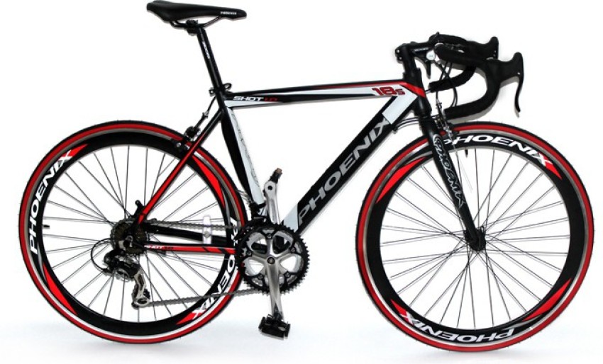 Red and discount black road bike