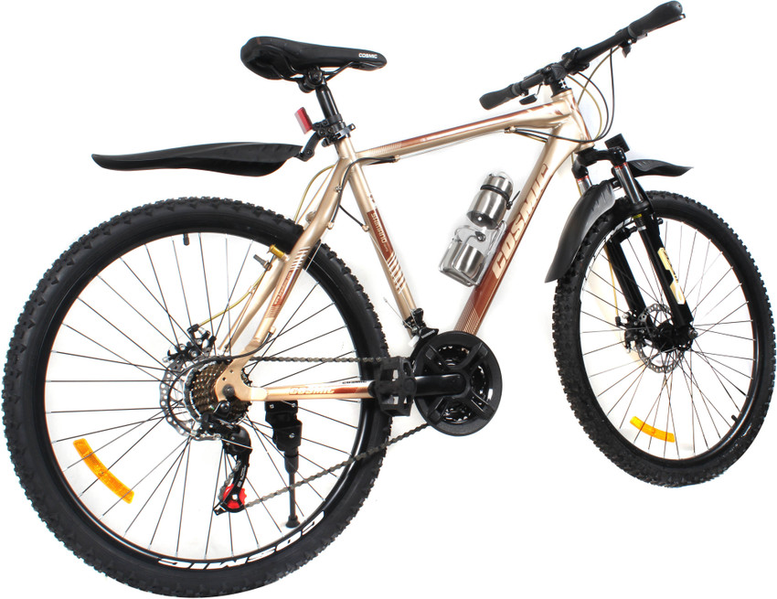 COSMIC ELDORADO 1.0L 21 SPEED MTB BICYCLE MATTGOLD PREMIUM EDITION 26 T Mountain Hardtail Cycle Price in India Buy COSMIC ELDORADO 1.0L 21 SPEED MTB BICYCLE MATTGOLD PREMIUM EDITION 26 T Mountain Hard...