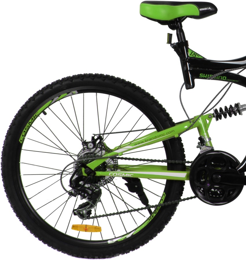 COSMIC VOYAGER-2.0L MTB 21 SPEED BICYCLE BLACK/GREEN-SPECIAL 